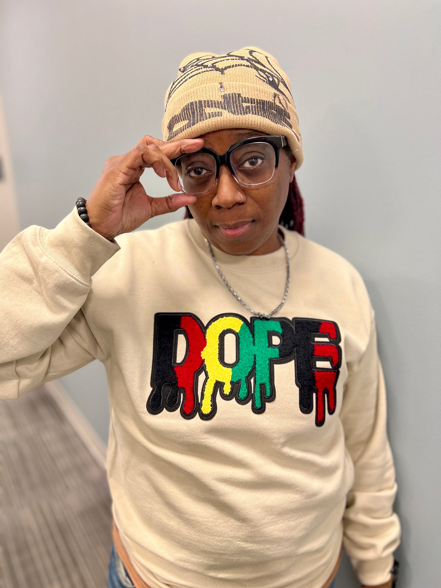 DOPE Pan-African Embroidered Crewneck | 1176