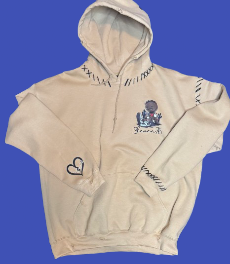 Stitched, Not Broken – Bear Hoodie