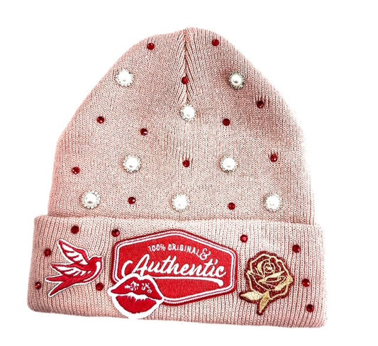 Onze76 Authentic Rhinestone Beanie