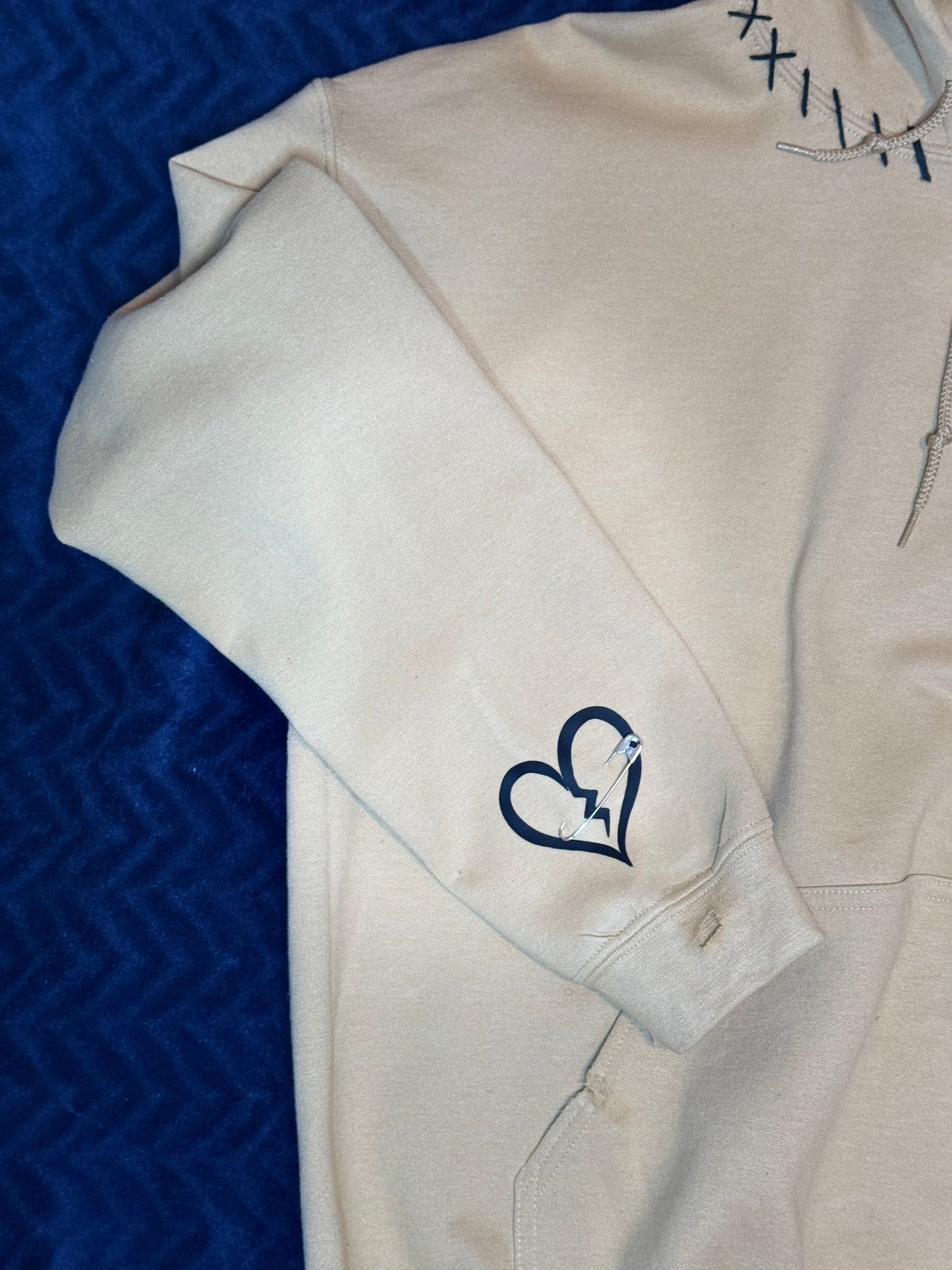 Stitched, Not Broken – Bear Hoodie