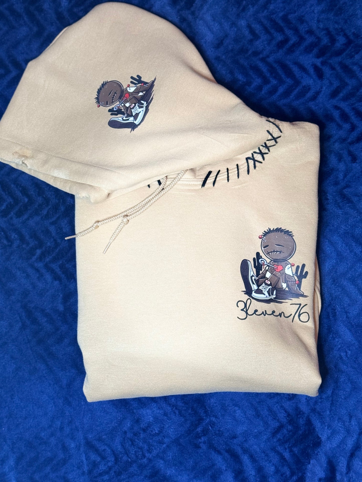 Stitched, Not Broken – Bear Hoodie