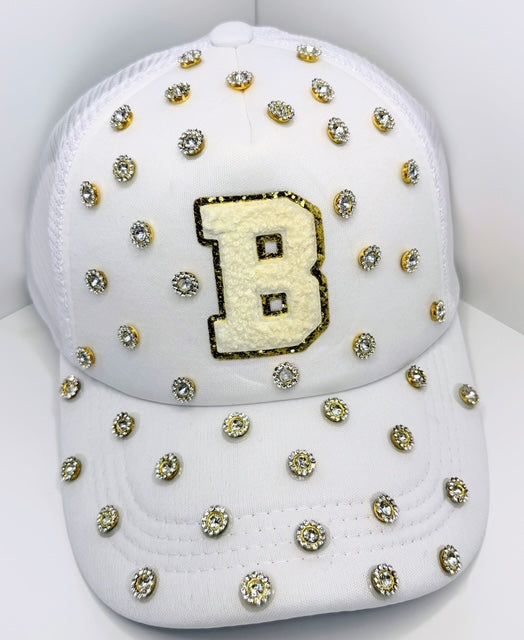 AHC Jeweled Rhinestone Mesh Trucker Cap