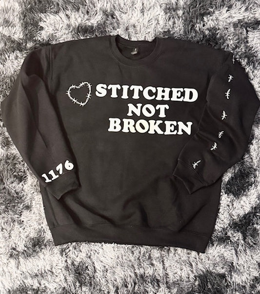 1176 Stitched, Not Broken Sweatshirt | Urban Streetwear